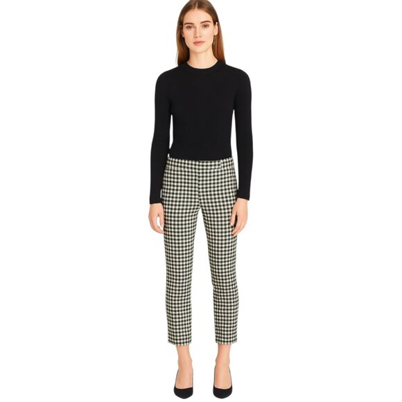 Lewit Size14  Black White Checkered Wool Susan Ankle Pants - Picture 1 of 7